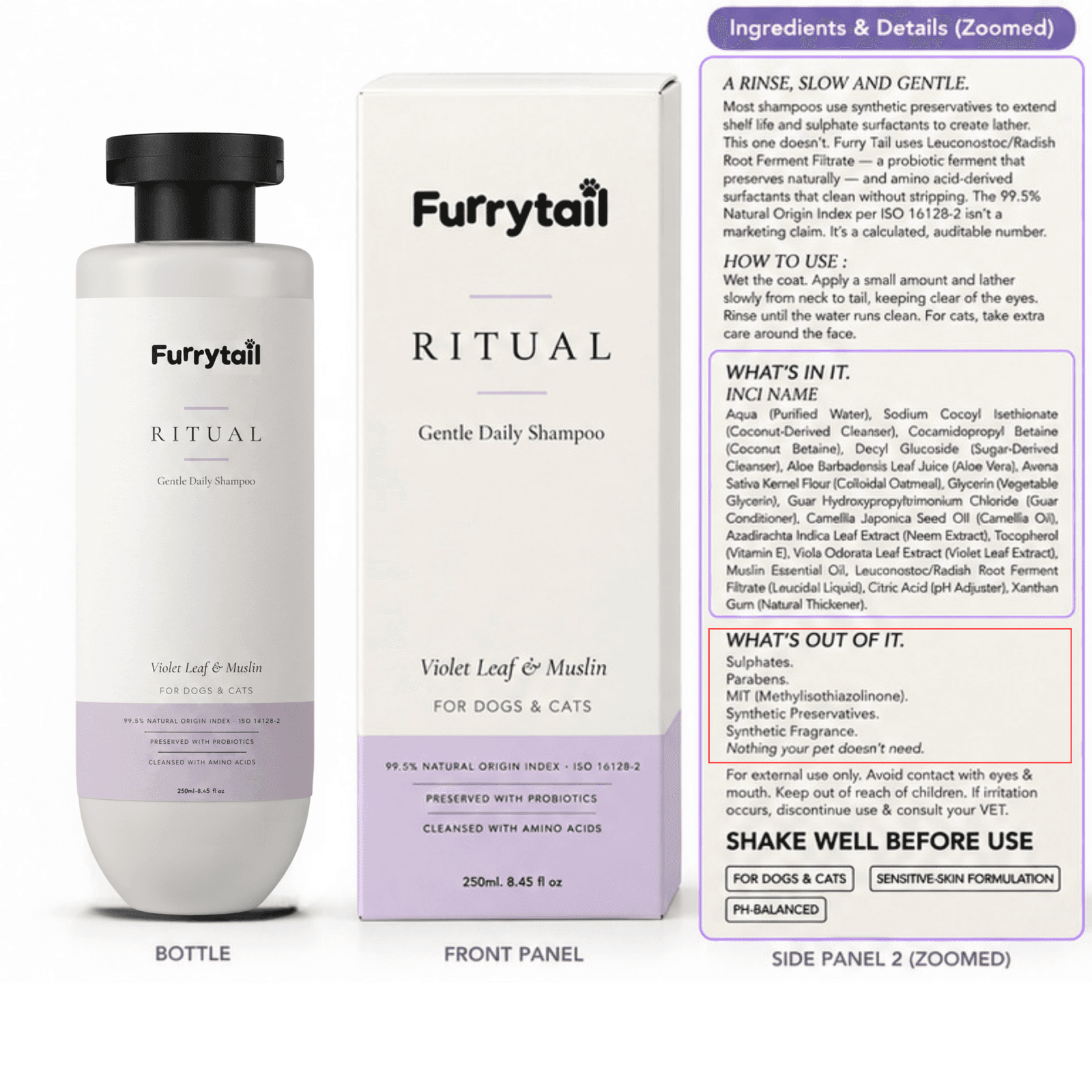 Gentle Daily Shampoo – Violet Leaf & Muslin by Furrytail – photo 5 of 5
