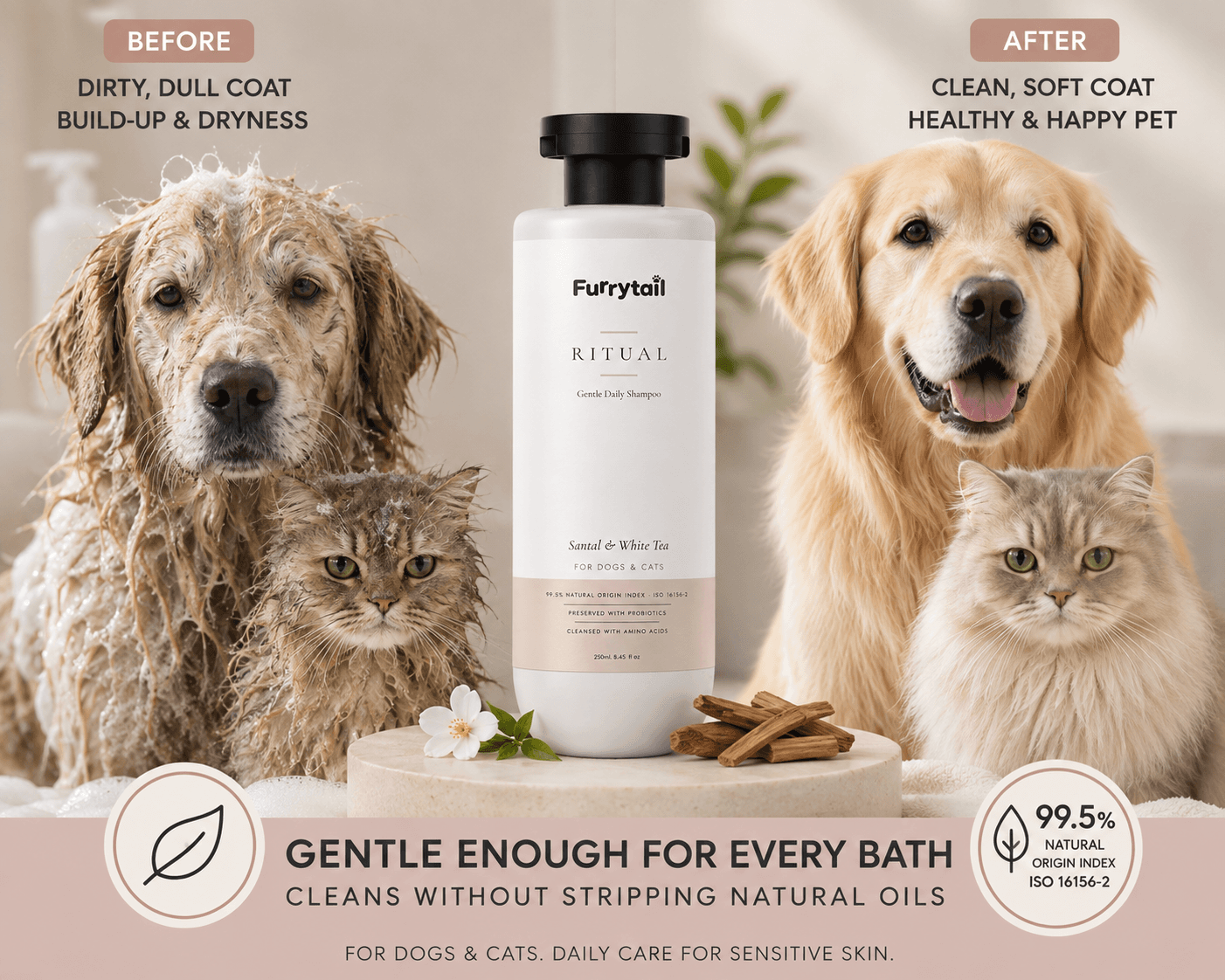 Gentle Daily Shampoo – Santal & White Tea by Furrytail – photo 6 of 8